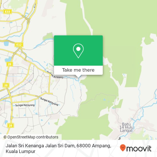 Peta Jalan Sri Kenanga Jalan Sri Dam, 68000 Ampang