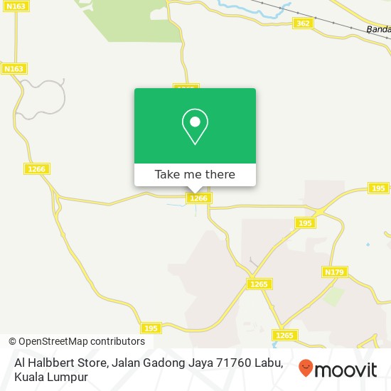 Al Halbbert Store, Jalan Gadong Jaya 71760 Labu map