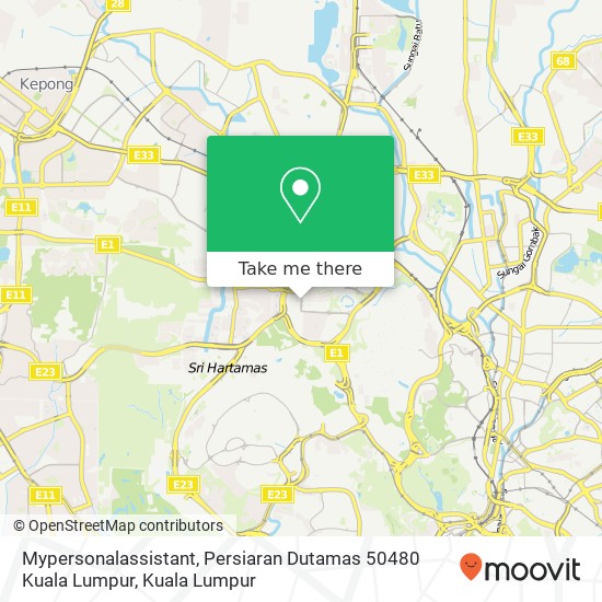 Mypersonalassistant, Persiaran Dutamas 50480 Kuala Lumpur map