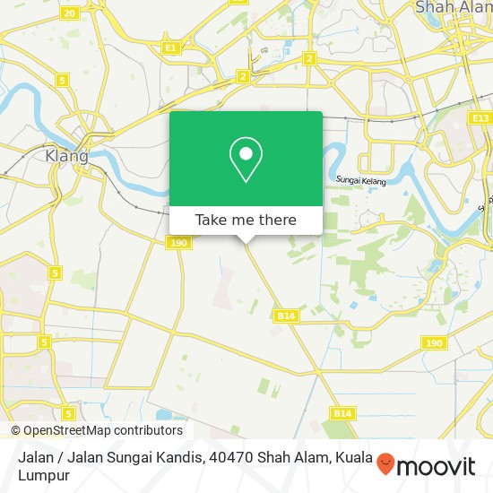 Jalan / Jalan Sungai Kandis, 40470 Shah Alam map