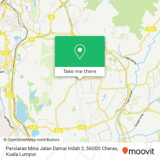 Persiaran Mina Jalan Damai Indah 2, 56000 Cheras map