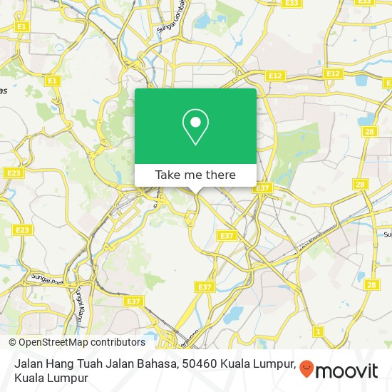 Peta Jalan Hang Tuah Jalan Bahasa, 50460 Kuala Lumpur