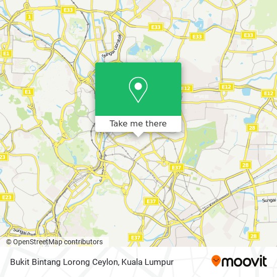 Peta Bukit Bintang Lorong Ceylon