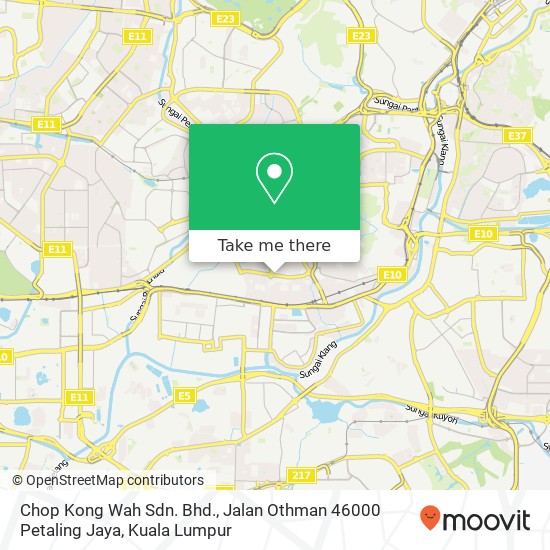 Chop Kong Wah Sdn. Bhd., Jalan Othman 46000 Petaling Jaya map