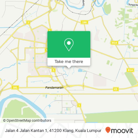 Peta Jalan 4 Jalan Kantan 1, 41200 Klang