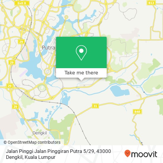 Jalan Pinggi Jalan Pinggiran Putra 5 / 29, 43000 Dengkil map