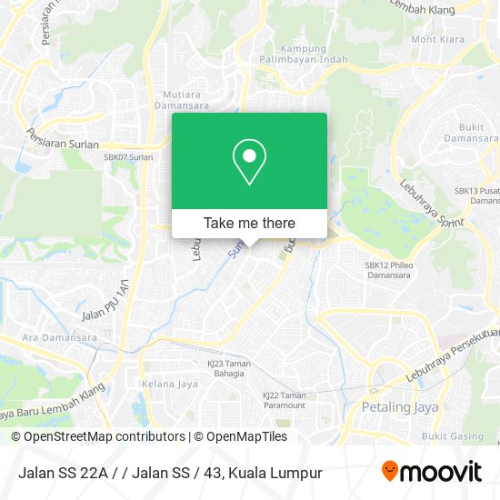 Jalan SS 22A / / Jalan SS / 43 map