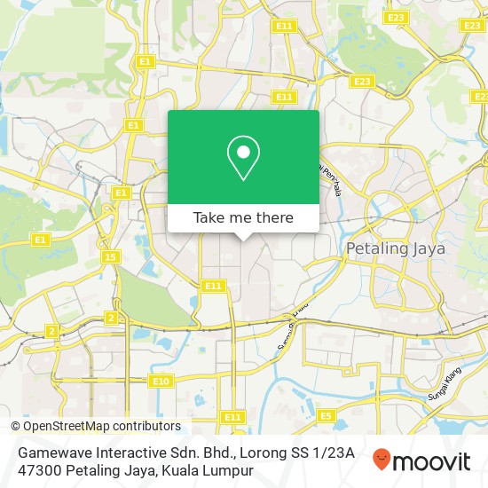 Peta Gamewave Interactive Sdn. Bhd., Lorong SS 1 / 23A 47300 Petaling Jaya