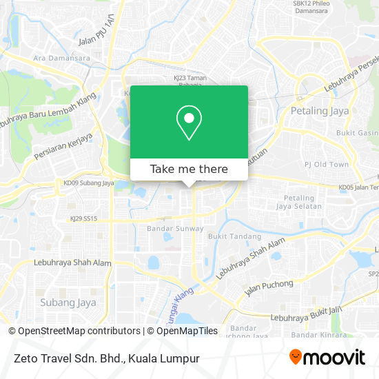 Zeto Travel Sdn. Bhd. map