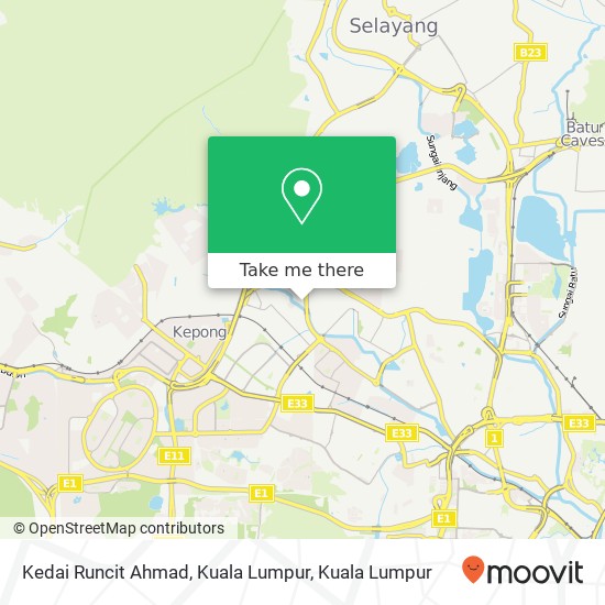 Peta Kedai Runcit Ahmad, Kuala Lumpur