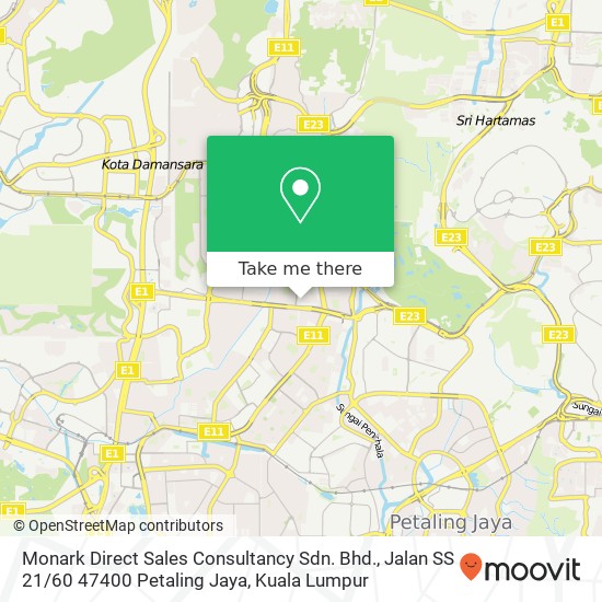 Monark Direct Sales Consultancy Sdn. Bhd., Jalan SS 21 / 60 47400 Petaling Jaya map