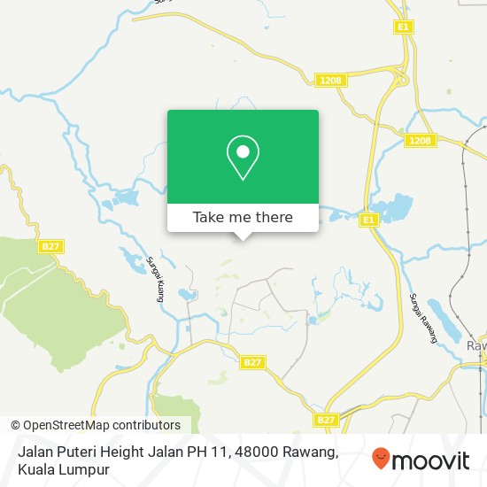 Peta Jalan Puteri Height Jalan PH 11, 48000 Rawang