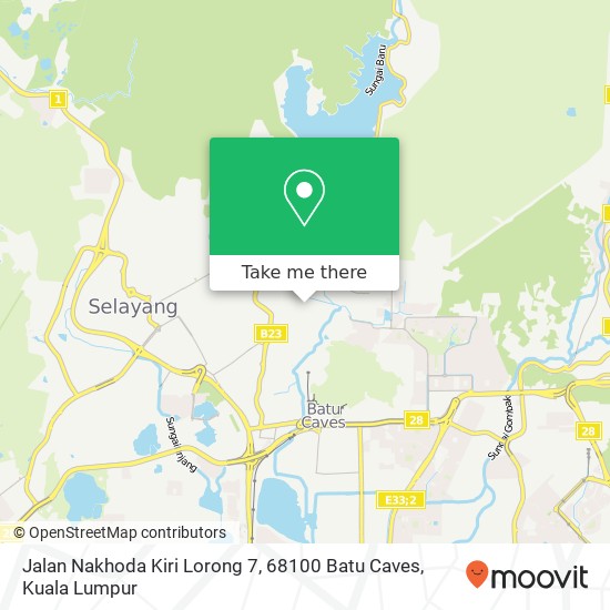 Peta Jalan Nakhoda Kiri Lorong 7, 68100 Batu Caves
