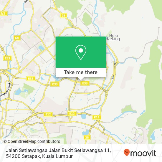 Peta Jalan Setiawangsa Jalan Bukit Setiawangsa 11, 54200 Setapak