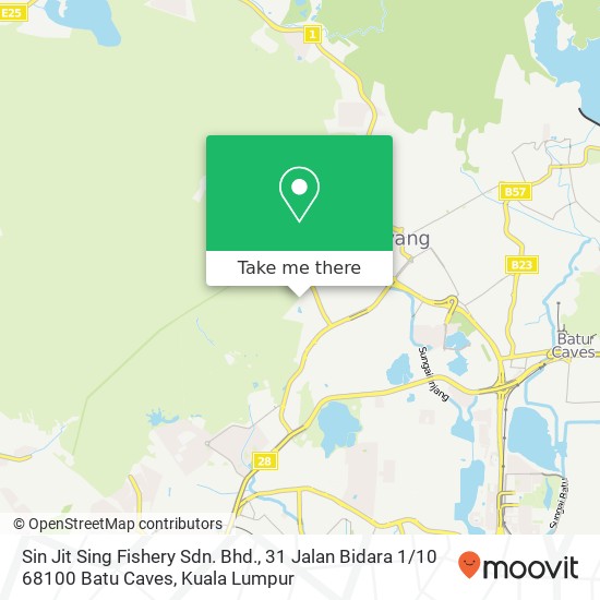 Peta Sin Jit Sing Fishery Sdn. Bhd., 31 Jalan Bidara 1 / 10 68100 Batu Caves