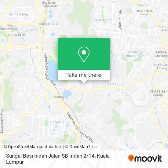 Sungai Besi Indah Jalan SB Indah 2 / 14 map