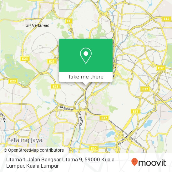 Peta Utama 1 Jalan Bangsar Utama 9, 59000 Kuala Lumpur