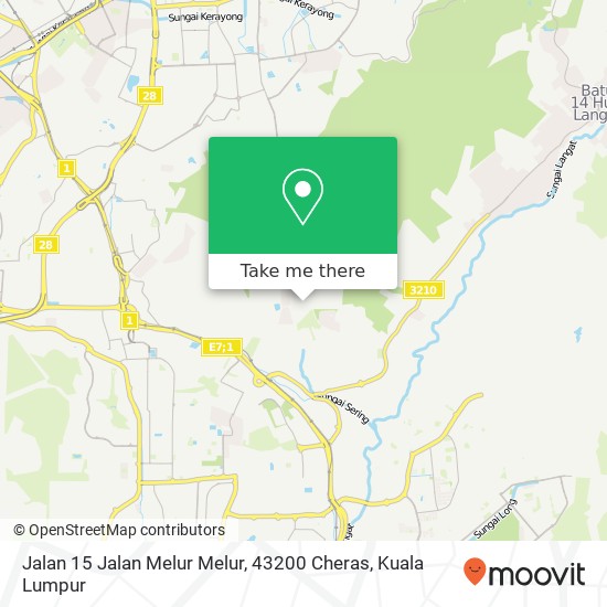 Jalan 15 Jalan Melur Melur, 43200 Cheras map