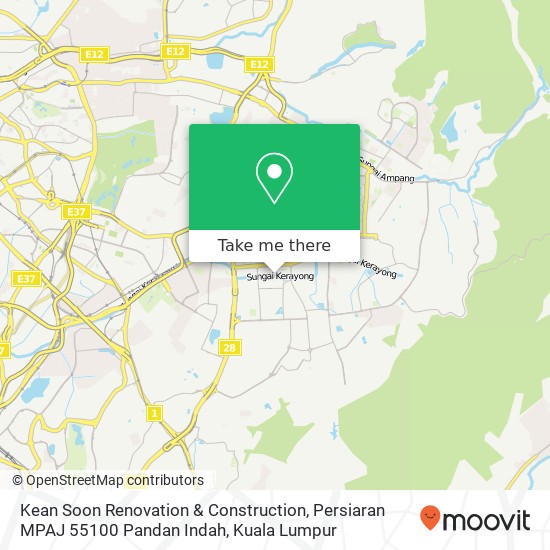 Kean Soon Renovation & Construction, Persiaran MPAJ 55100 Pandan Indah map