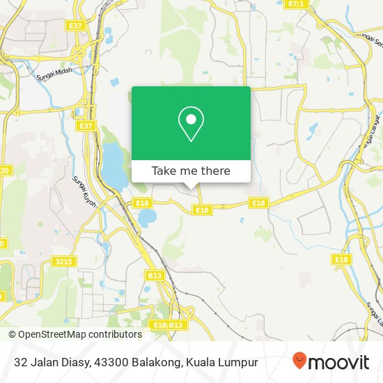 Peta 32 Jalan Diasy, 43300 Balakong