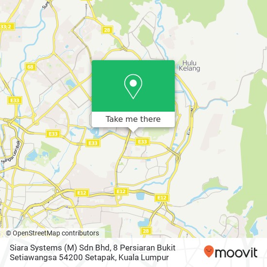 Siara Systems (M) Sdn Bhd, 8 Persiaran Bukit Setiawangsa 54200 Setapak map