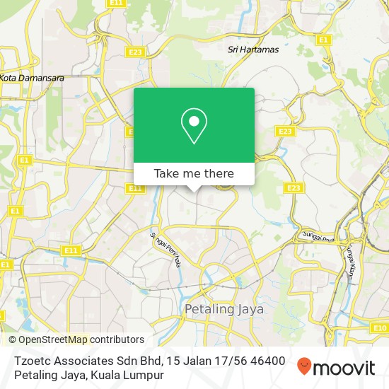 Tzoetc Associates Sdn Bhd, 15 Jalan 17 / 56 46400 Petaling Jaya map