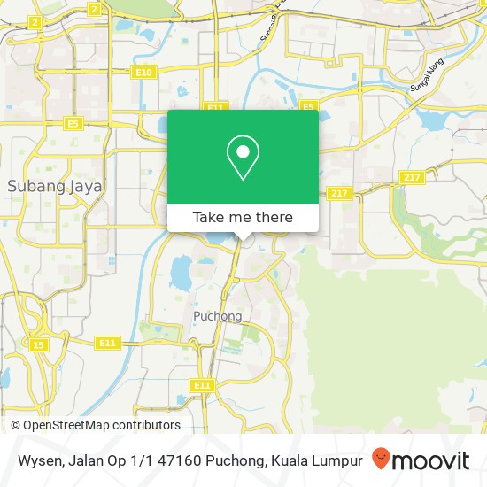 Wysen, Jalan Op 1 / 1 47160 Puchong map