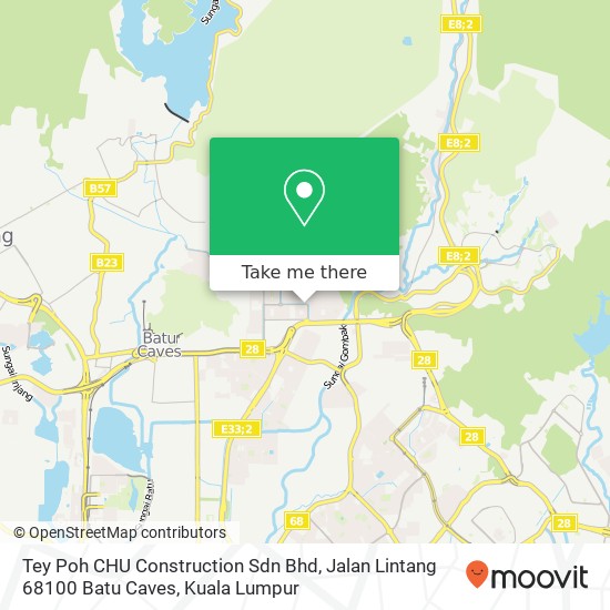 Tey Poh CHU Construction Sdn Bhd, Jalan Lintang 68100 Batu Caves map
