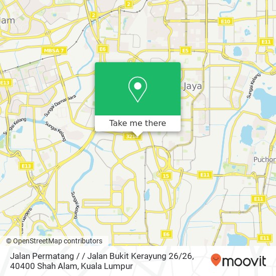 Jalan Permatang / / Jalan Bukit Kerayung 26 / 26, 40400 Shah Alam map