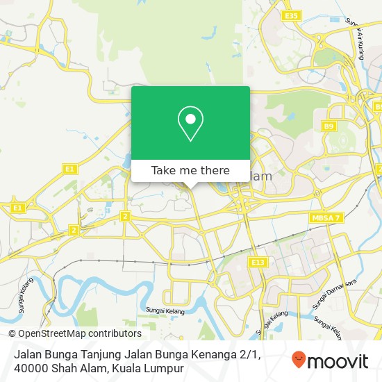 Peta Jalan Bunga Tanjung Jalan Bunga Kenanga 2 / 1, 40000 Shah Alam