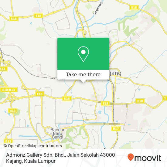 Admonz Gallery Sdn. Bhd., Jalan Sekolah 43000 Kajang map