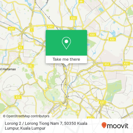 Peta Lorong 2 / Lorong Tiong Nam 7, 50350 Kuala Lumpur