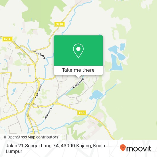 Peta Jalan 21 Sungai Long 7A, 43000 Kajang