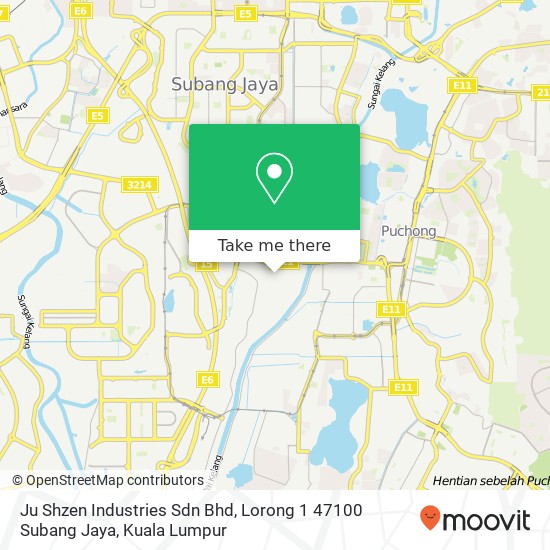 Ju Shzen Industries Sdn Bhd, Lorong 1 47100 Subang Jaya map