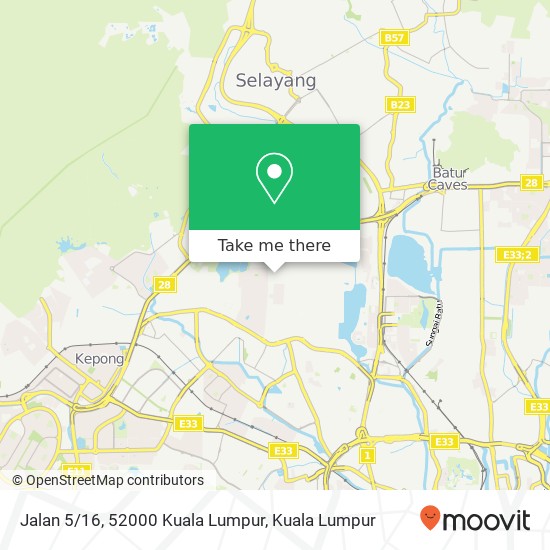 Peta Jalan 5/16, 52000 Kuala Lumpur