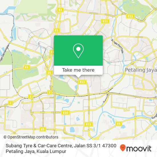 Subang Tyre & Car-Care Centre, Jalan SS 3 / 1 47300 Petaling Jaya map