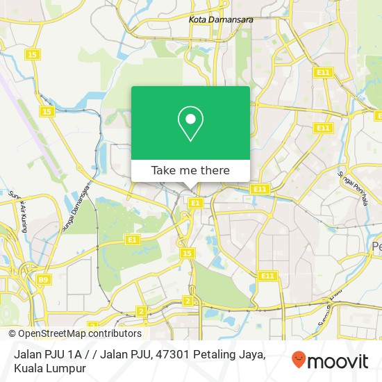 Peta Jalan PJU 1A / / Jalan PJU, 47301 Petaling Jaya