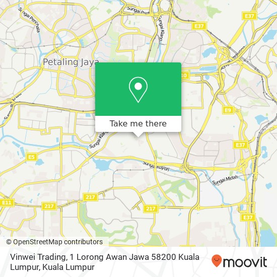 Vinwei Trading, 1 Lorong Awan Jawa 58200 Kuala Lumpur map