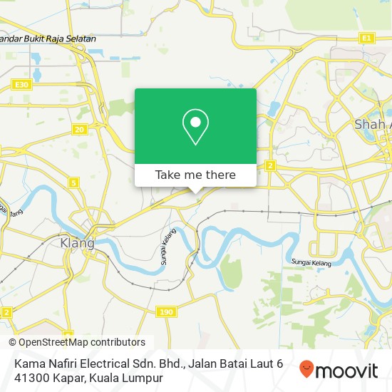 Peta Kama Nafiri Electrical Sdn. Bhd., Jalan Batai Laut 6 41300 Kapar