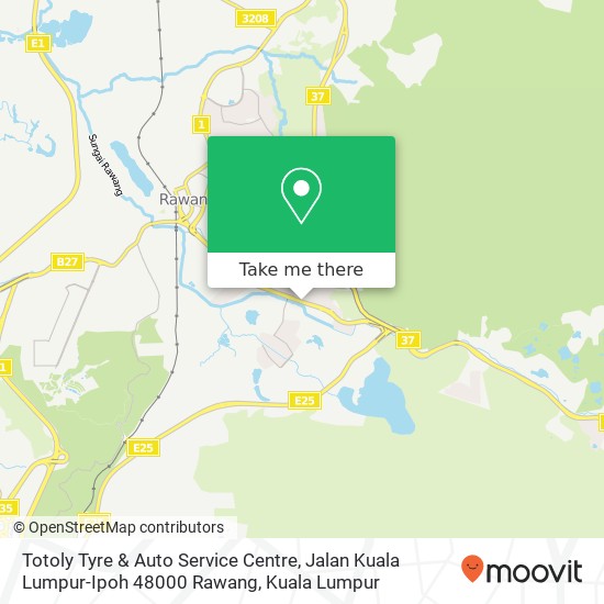Peta Totoly Tyre & Auto Service Centre, Jalan Kuala Lumpur-Ipoh 48000 Rawang