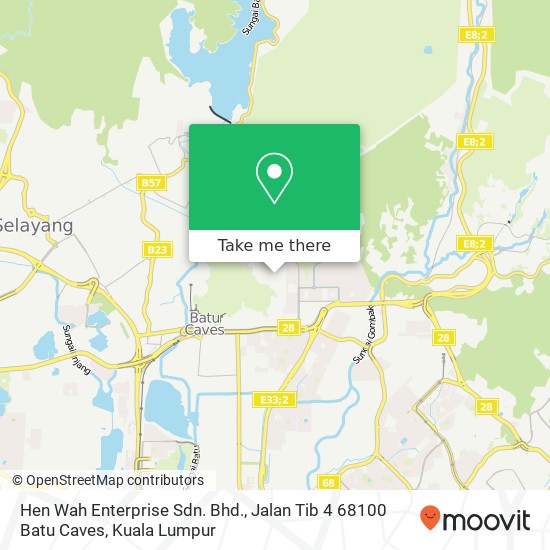 Peta Hen Wah Enterprise Sdn. Bhd., Jalan Tib 4 68100 Batu Caves