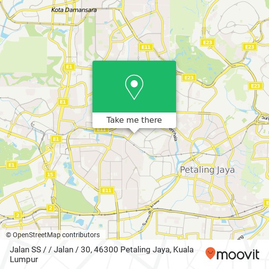Peta Jalan SS / / Jalan / 30, 46300 Petaling Jaya