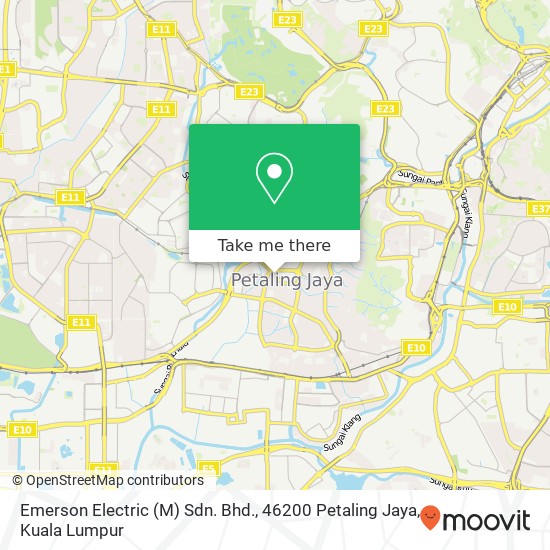 Emerson Electric (M) Sdn. Bhd., 46200 Petaling Jaya map