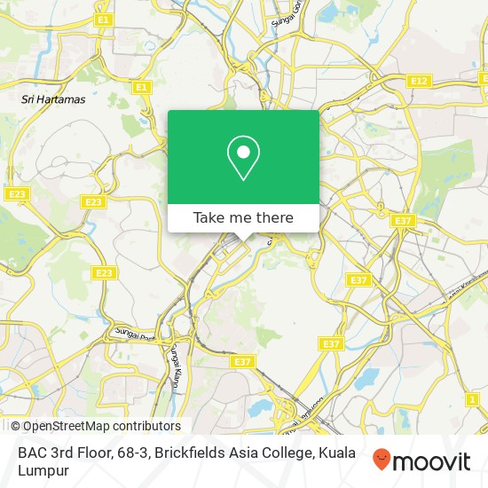 BAC 3rd Floor, 68-3, Brickfields Asia College map
