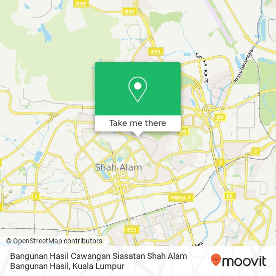 Bangunan Hasil Cawangan Siasatan Shah Alam Bangunan Hasil map