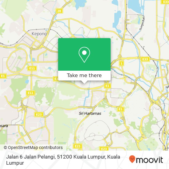 Peta Jalan 6 Jalan Pelangi, 51200 Kuala Lumpur