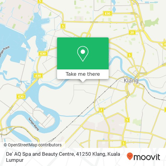 De' AQ Spa and Beauty Centre, 41250 Klang map