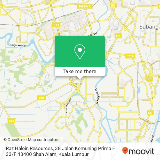 Raz Halein Resources, 38 Jalan Kemuning Prima F 33 / F 40400 Shah Alam map