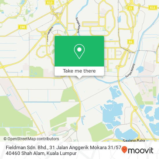 Fieldman Sdn. Bhd., 31 Jalan Anggerik Mokara 31 / 57 40460 Shah Alam map