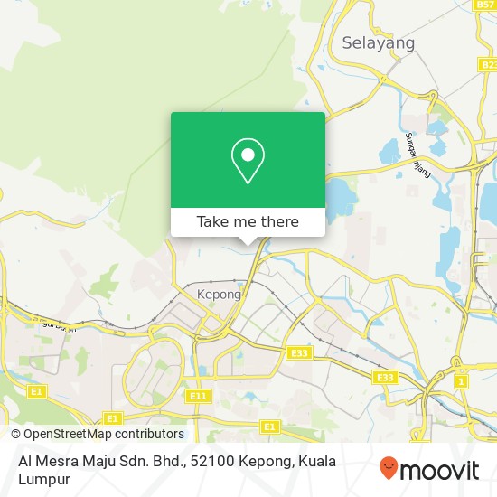 Al Mesra Maju Sdn. Bhd., 52100 Kepong map